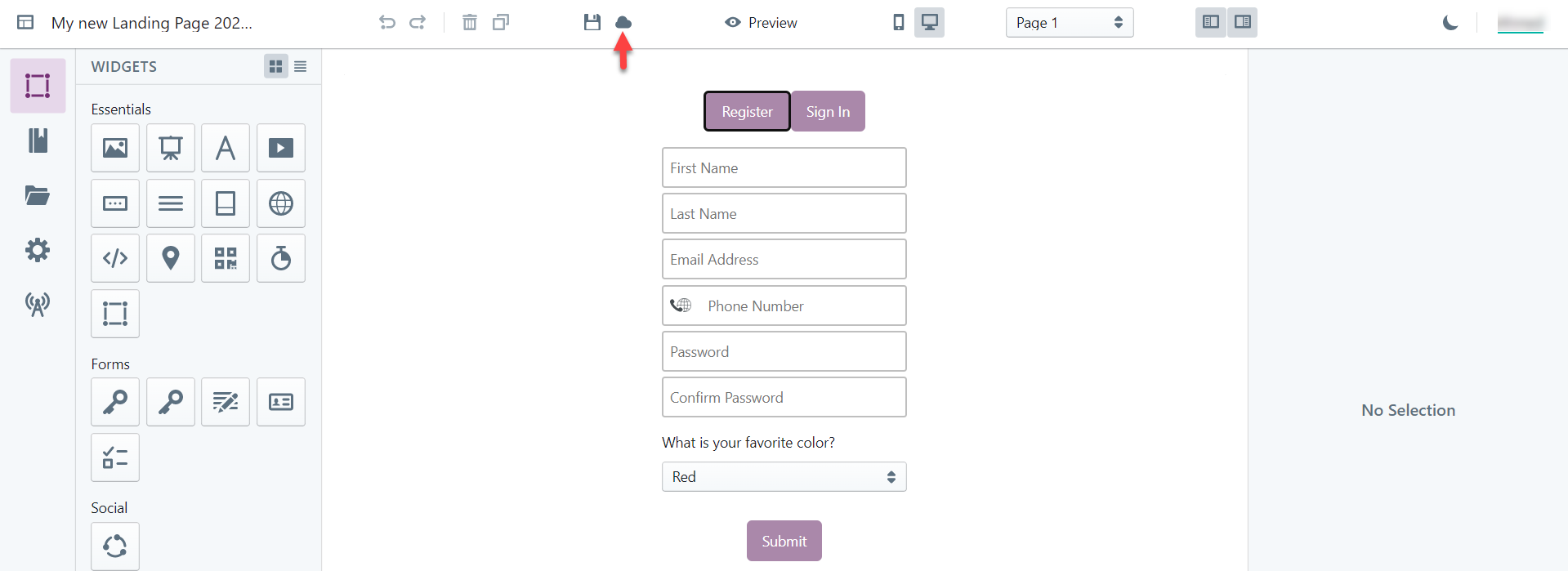 Landing page publish button.png